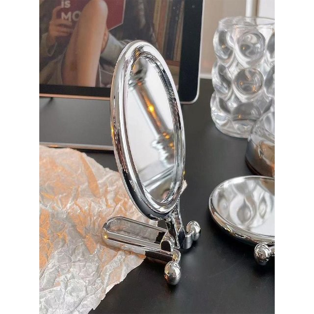New 2/5/10X Magnifying Makeup Mirror Round Shape Handheld Folding Mirror Plastic Multifunctional Make Up Tools Dressing Table