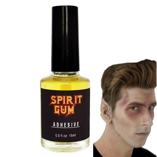 Halloween Makeup Glue Special Effect Makeup,Face Body Paint, Makeup Spirit Gum, English Version 15ml (transparent Bottle)