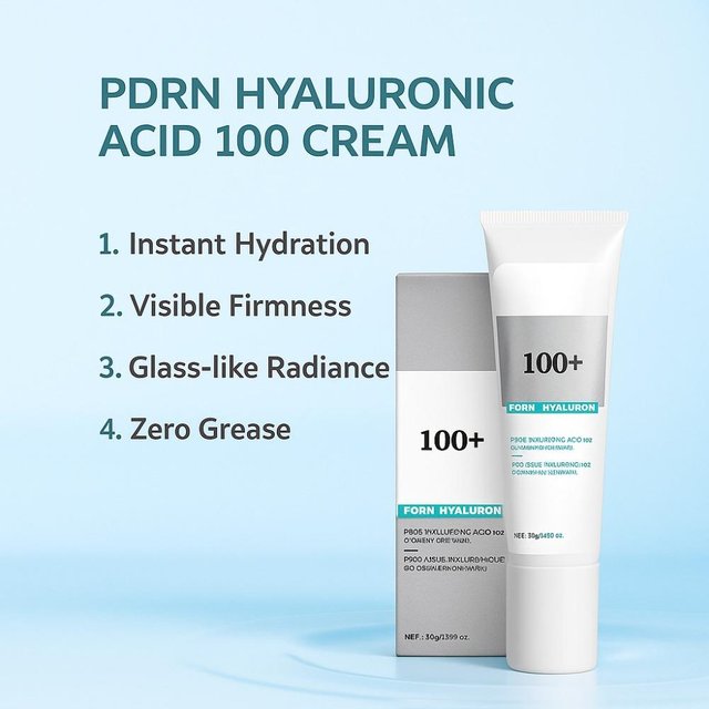 PDRN Hyaluronic Acid 100+ Facial Cream - Deep Moisturizing & Hydrating for Dry Sensitive Skin Plumping Lifting Gentle Lightweig