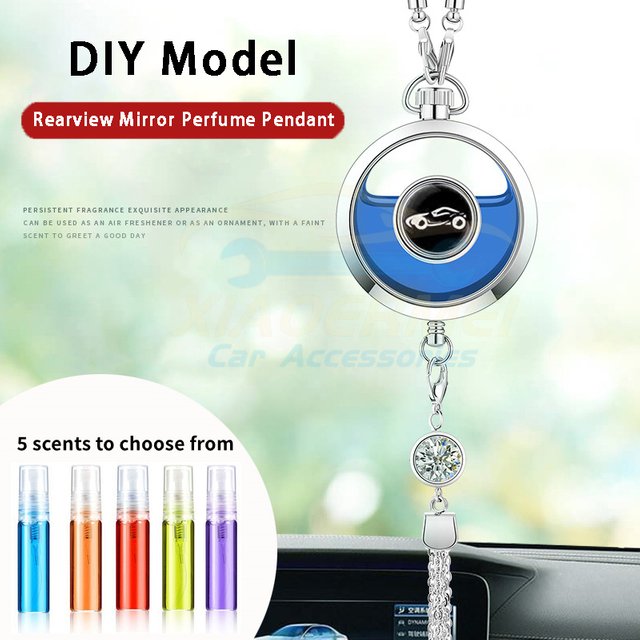 Pendentifs parfumés pour voiture, accessoires de suspension automobile, désodorisant, pendentif en métal ajouré, décoration pour rétroviseur intérieur de voiture