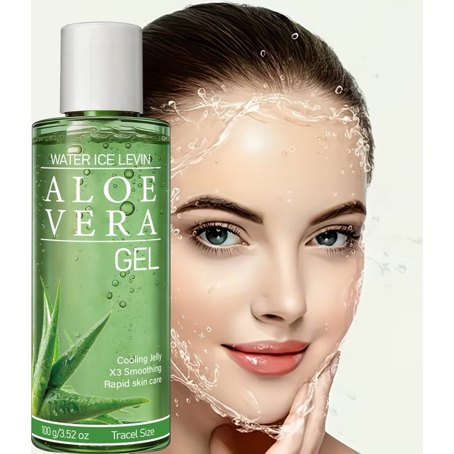 Aloe Vera Gel with Hyaluronic Acid, Cooling & Moisturizing for Rapid Skin Care