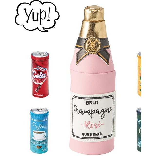 Mio PercentYUP Bottle Shape Storage Makeup Bag Pen Case Gift Medium Size Handheld ABS Material Fashionable Organizer