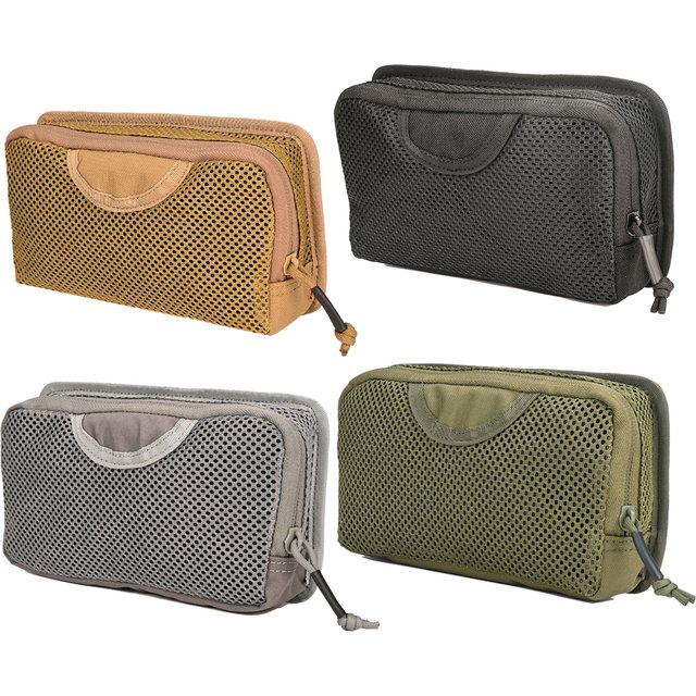 Poche interne tactique en maille, pochette d'insertion modulaire, fermeture à boucle à crochet, gilet de chasse, organisateur de sac à dos, outil EDC, sac d'administration