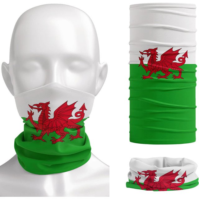 National Flag Wales Bandana Soccer Fans Breathable Cycling Face Mask Cover Balaclava Women Hiking Neck Gaiter Multi-use Headband