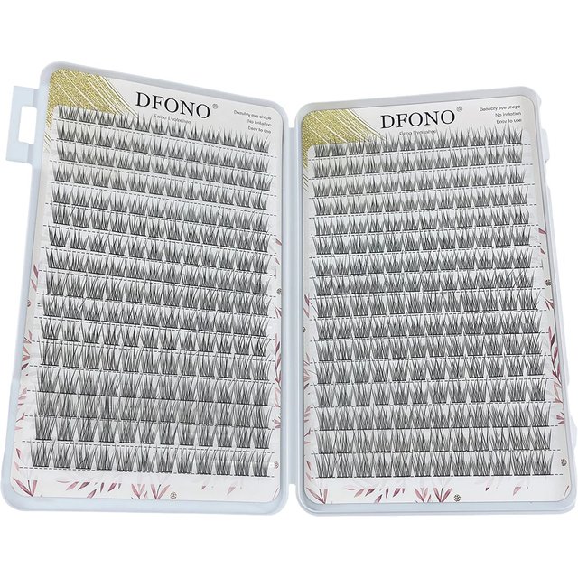 384 Soft and lightweight Fish Tail Single Cluster Eyelashes, 10-12 Millimeters - Perfect for Daily Makeup and Eyelash Extension