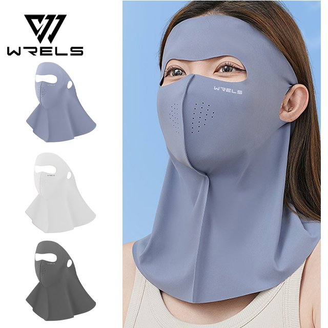 WRELS Anti UV Full Face Cover UPF 50+ Summer Face Mask Breathable Sunscreen Sports Face Covering Sun Protection Face Mask