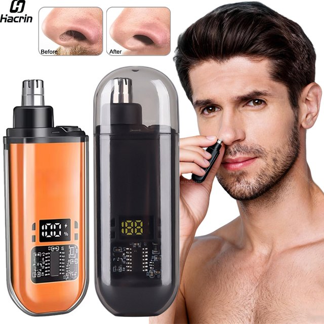 Nose Hair Trimmer for men Portable Mini Nose Hair Remover USB Rechargeable Nose and Ears Hair Trimmer Electric Nose Hair Removal