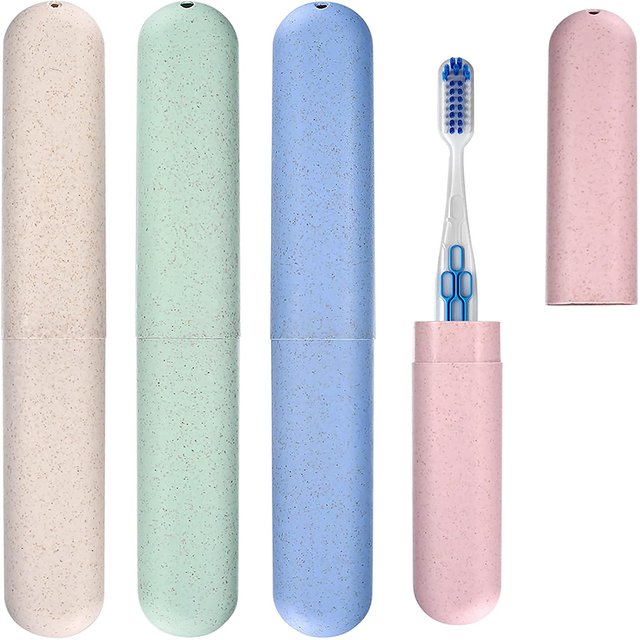 4 Pcs Travel Toothbrush Cases Set Portable Travel Toothbrush Holder 4 Colors Toothbrushes Storage Covers Cases Boxes for Travel