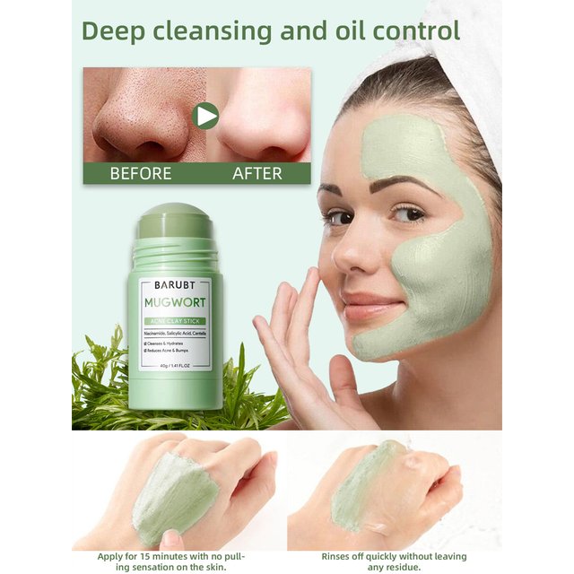 Remove Blackhead Acne Mugwort Solid Mask Cleans Pores Stick Facial Blemish Black Dots Shrink Pores Korean Skin Care Products