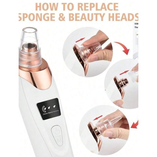Facial Suction Tool , USB Rechargeable Pore Care Instrument for Deep Cleansing and Skin Exfoliation.