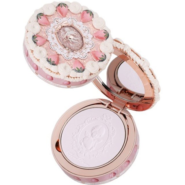 Flower Knows Sets Strawberry Cupid Full Coverage Foundation Powder Compact Powder Solid Perfume Hand Cream Gifts Set for women