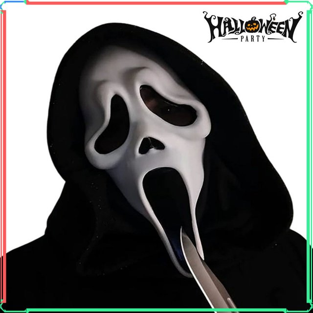 Nouveau masque fantôme d'halloween pour adultes, couverture faciale effrayante en Latex, Design de démon hurlant, accessoire de fête Cosplay d'horreur, offre spéciale