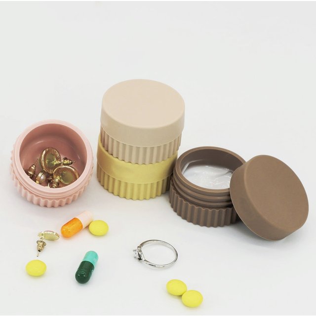 20ml Portable Silicone Travel Jars with Lid, Cosmetic Face Body Hand Cream Jars, Mini Travel Jewelry Cream Powder Case