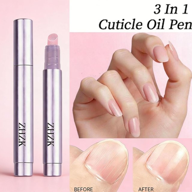 1/2/3pcs 3-IN-1 Cuticle Pusher Nail Oil Pen Ceramic Cuticle Pusher Nail Repair Oil Pen Dead Skin Remover Nail Care Manicure Tool
