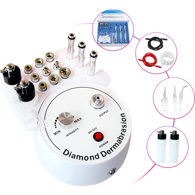 3 in1Diamond Microdermabrasion Beauty Machine Water Spray Exfoliation Vacuum Device Acne Blackh Anti-wrinkle Facial Peeling Tool