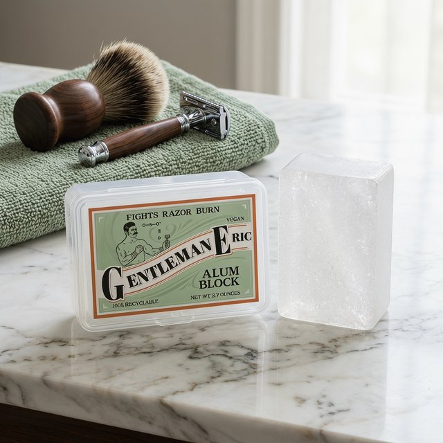 Alum Block in Plastic Case Fragrance-Free Natural Deodorant & Aftershave for Razor Burn Relief | Stops Bleeding Travel-Friendly
