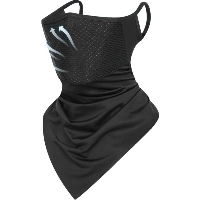 UV Protection Mask Ice Silk Breathable Riding Mask Quick-drying Sunscreen Ear Scarf Men Women Bicycle Neckerchief Headwear