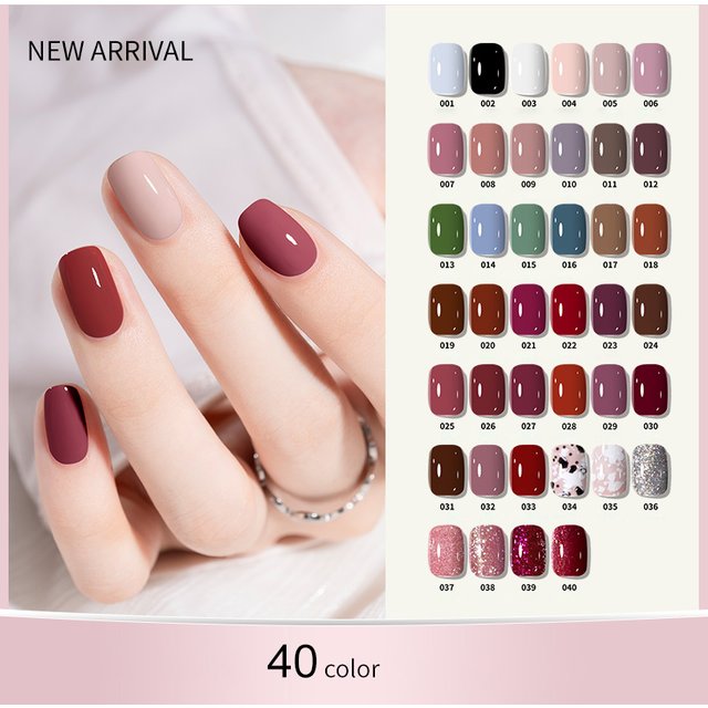 KUDAN 10ml Colorful Soak Off Gel Nail Polish Water-Based DIY Matte Glitter Nail Polish for Your Style Nail Art Supplies