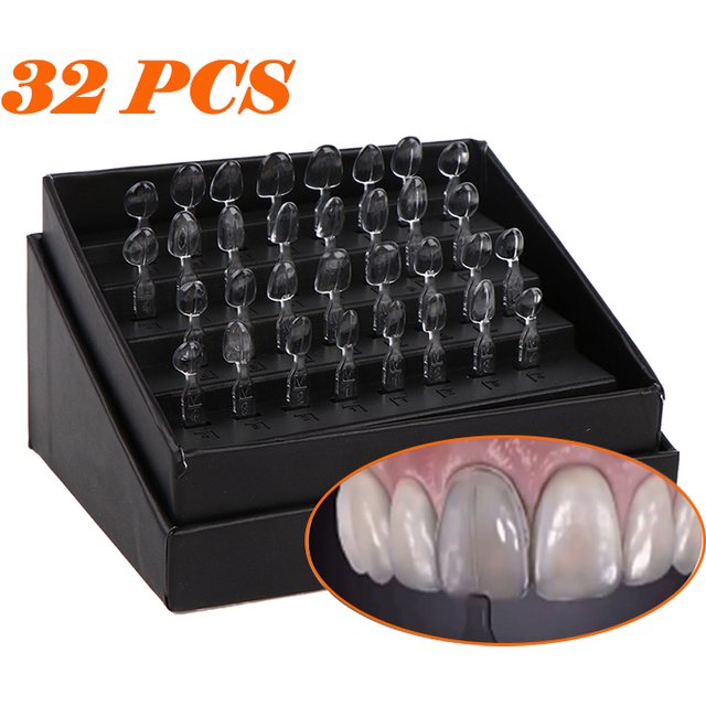 32pcs/Set Dental Veneer Mould Kit Composite Resin Mold Light Cure Autoclave Anterior Front Teeth Mould Teeth Whitening Tools