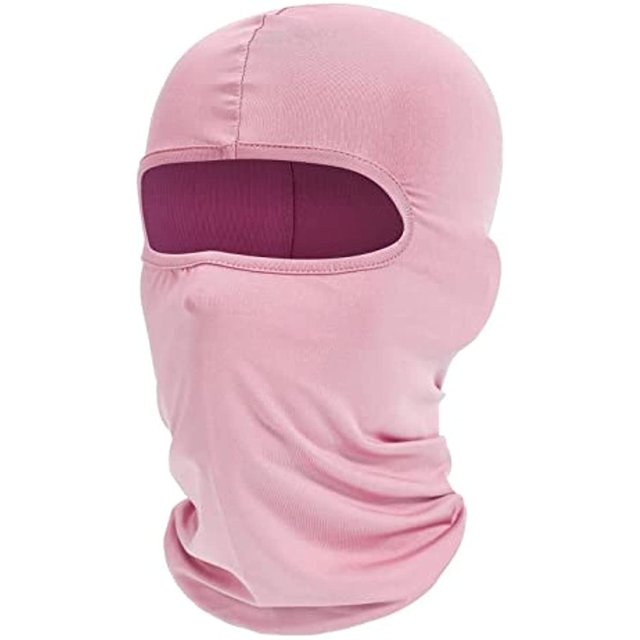 Fuinloth Pink Balaclava Face Mask Summer Cooling Neck Gaiter UV Protector Motorcycle Ski Scarf for men Women