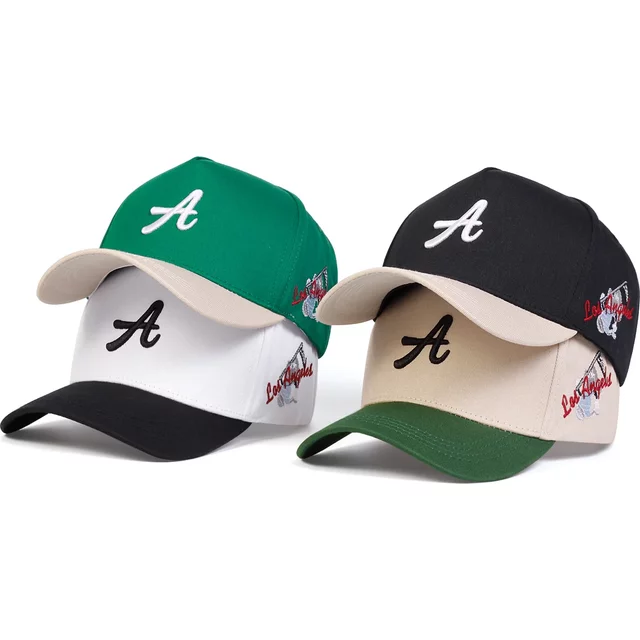 Unisex Personality A Letter Embroidery Baseball Caps Spring and Autumn Outdoor Adjustable Casual Hats Sunscreen Hat