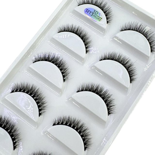 New 5 Pairs of Natural 3D Mink False Eyelashes Makeup Short False Eyelashes F Makeup Beauty Tools Wholesale H13mini