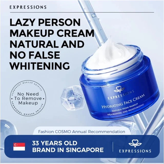 EXPRESSIONS Hydrating Tone-Up Face Cream – Niacinamide Brightening, Natural No-Makeup Look, Long-Lasting Moisturizer