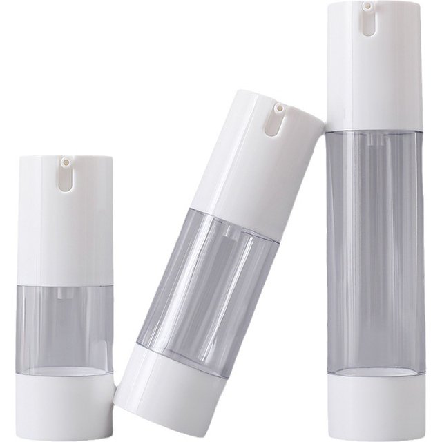10Pcs 15ML 30ML 50ML Airless Pump Vacuum Scrub Bottle Toiletries Container Plastic Dispenser Travel Cosmetic Bottle