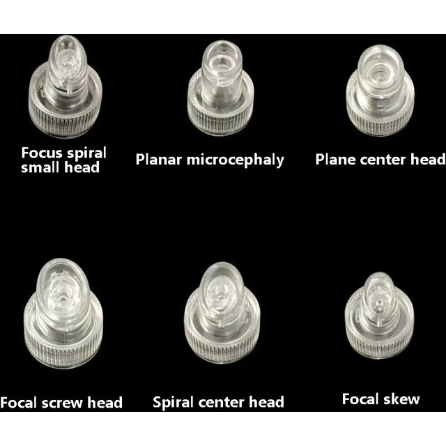 6Pcs Bubble Tip Replacement Heads For Facial Machine Blackhead Extractor Nozzle Plastic Skin Peeling Hydro Oxygen Cleaning