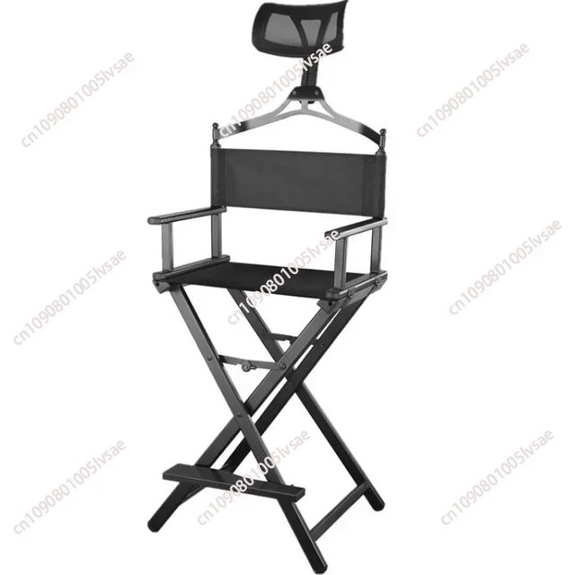 Outdoor Folding Chair Director Makeup Chair Leisure High Chairs Bar Seat Portable Aluminum Alloy Home Camping Beach Travel