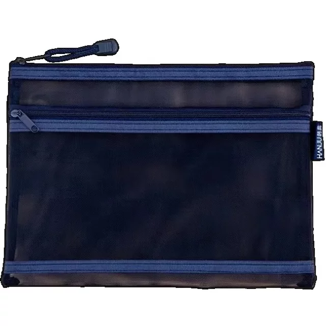 Bag Travel Ticket Data Line Pen Storage Portable Thin Foldable Cosmetic Bag Pencil Case for Translucent Mesh Nylon Storage Bag