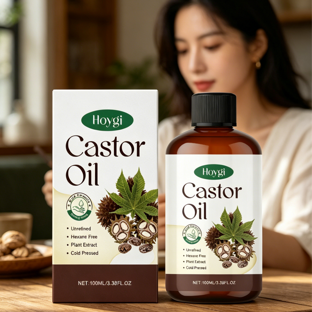 Hoygi Pure Castor Oil Long Lasting Moisturizing Skin Rejuvenate Nourishing Hair Follicles Anti Dry Body Hair Skin Care Oil 100ml