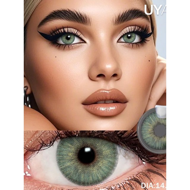 UYAAI NEW Colored Contacts Lense Natural Colored Pupils Urban Green Eyes Lenses Beaut Cosmetics Brown Pupils Soft Yearly Lenses