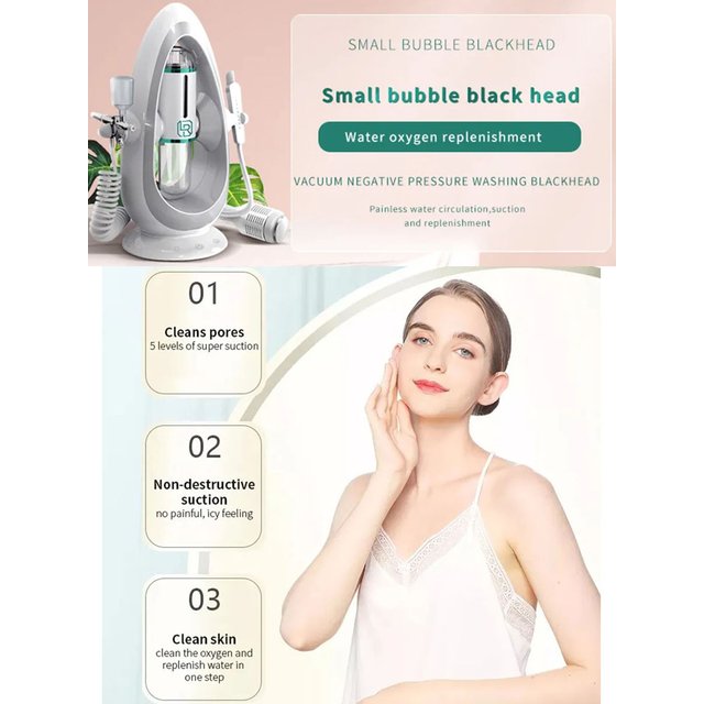 NEW Peeling Beauty Device New Small Bubble Oxygen Injection Instrument Hydra Dermabrasion Aqua Facial Cleaning Suction Blackhead
