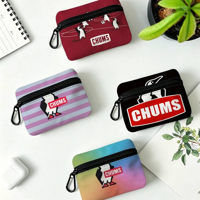 HOT C-Chums Oxford Cloth Zipper Coin Purse Portable Hanging Key Pouch Organizer For Travel Cosmetic Bag