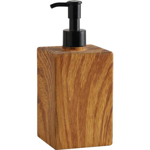 Imitation Wood Grain Soap Dispenser Home Press Bathroom Shower Gel Bottle Shampoo Bottle Decorative Hand Wash Ornament Gift