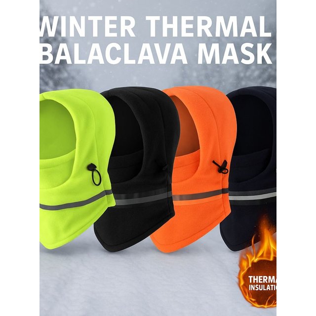 Fashion Thermal Balaclava Mask Windproof Reflective Safety Full Face Mask Cold Proof Pullover Hat Outdoor