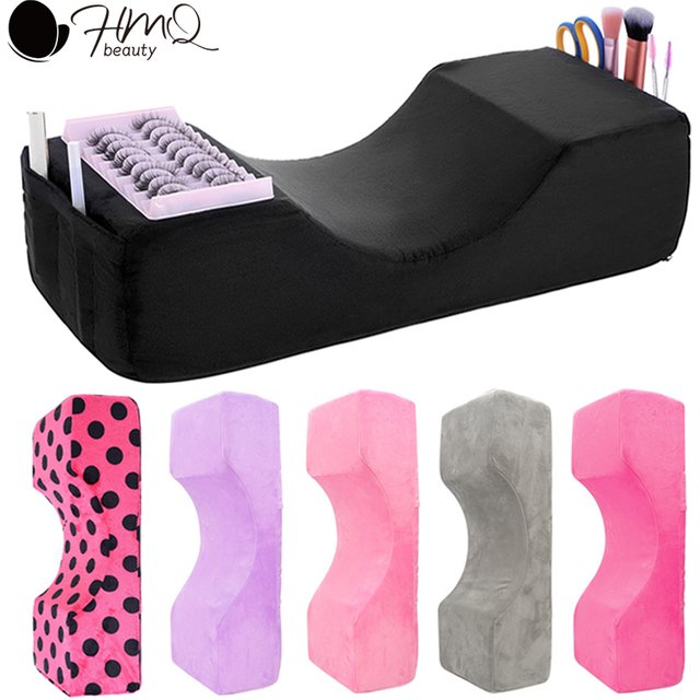 Grafted Eyelash Pillow Neck Support Grafting Lashes Memory Foam Cushion Eyelash Extension Soft Pillow With Pocket Makeup Salon
