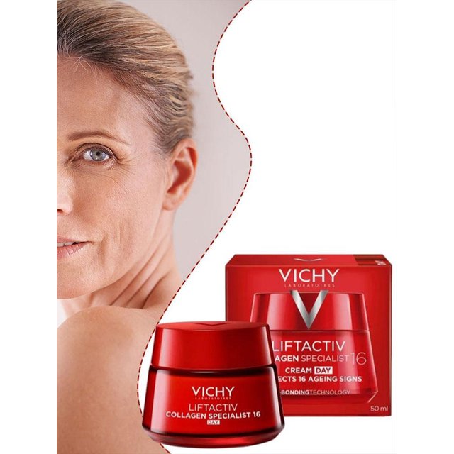 Vichy 50ml Collagen Antioxidant Cream16 Days Deep Moisturizing Wrinkle Reduction Moisturizer Firm Skin Day Cream Skincare