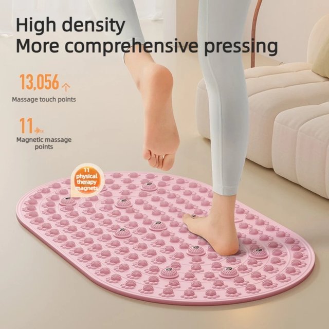 Magnetic Foot Massage Mat Silicone Acupressure Pad Pain Relief Circulation Relaxation Exercise Plantar Foot Care Tools