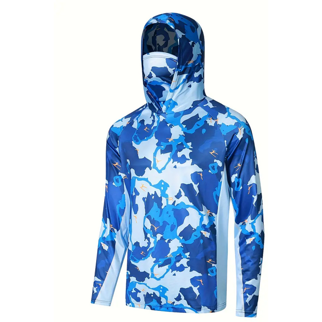 Hooded Face Mask Sun Protection UV Protection New Fishing Suit Long Sleeved Hiking Sportswear New Summer