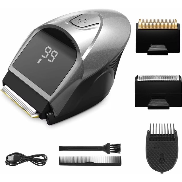 FOXSONIC Self-Haircut Hair Clippers Men Head Clipper Rechargeable Shortcut Grooming Haircut Kit Cordless Electric Hair Trimmer