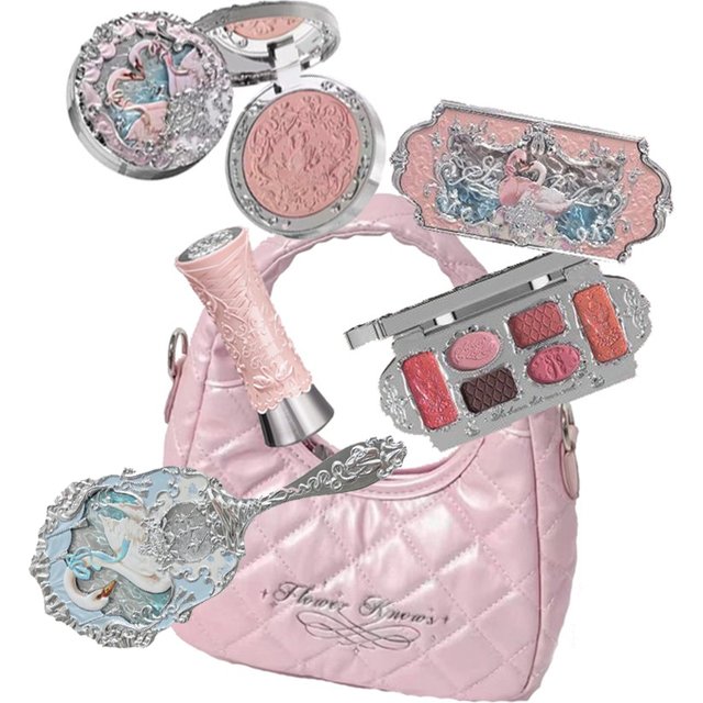 Coffret de maquillage Flower Knows, collection complète Swan Bear Garden, blush en relief, rouge à lèvres brillant, kit de fond de teint, tout en un kit de maquillage