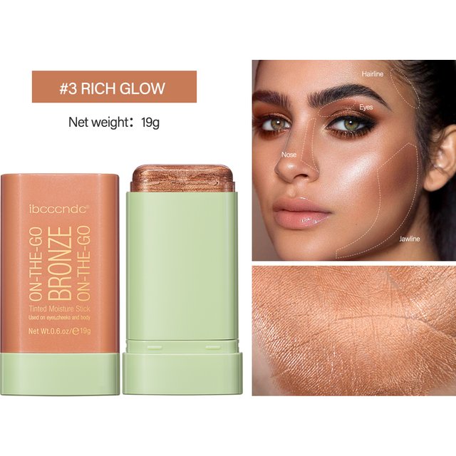 Multi-function Blush Stick Face Makeup Waterproof Easy Color Rouge Blusher Cream Contour Rendering Brightening Contour Makeup