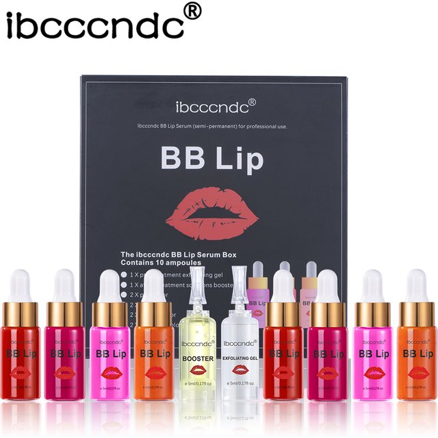 BB Lips Ampoule Serum Starter Set Semi-Permanent BB Lip Gloss Tinted Pigment Lasting Moisturizing For Lip Care Korea Glow