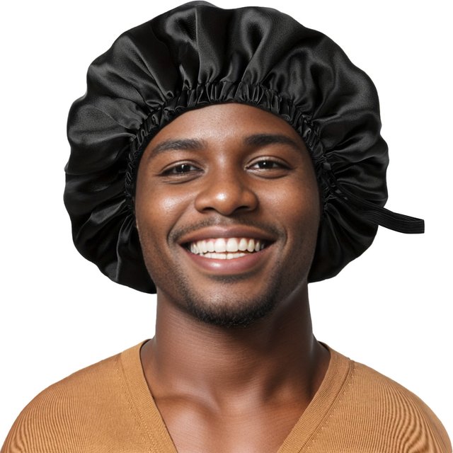 Bonnet de couchage réversible en Satin pour femmes et hommes, foulard élastique, soins capillaires,