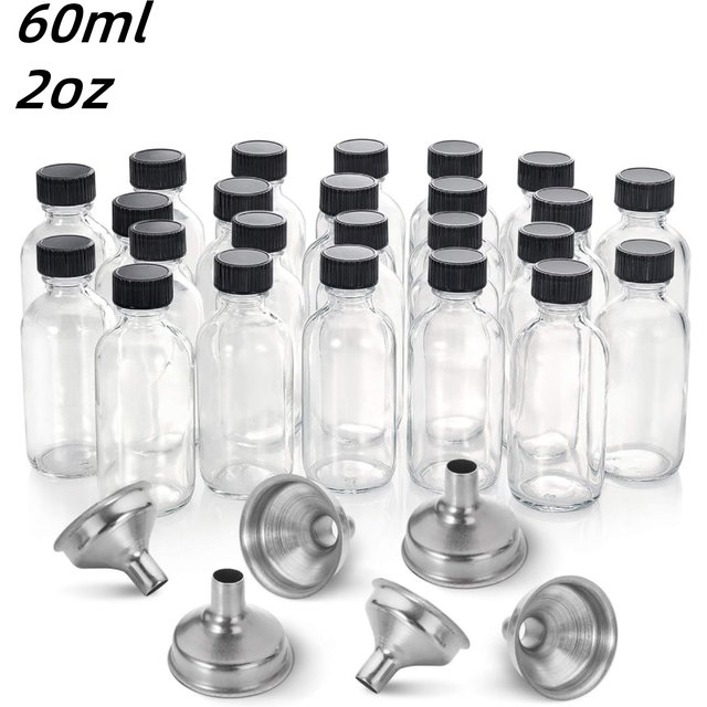 10/20/30Pcs Modern Glass Liquid Bottles with Lids, Suitable for Ginger Juice, Oil, Mini-60Ml Eco-Friendly Juice Containers, Hand Wash Only, Bpa-Free, Perfect for a Healthy Lifestyle, No Electricity