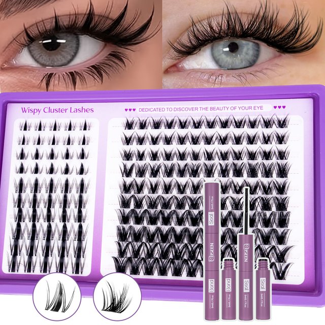 Lash Clusters Wispy Eyelash Clusters Lashes Natural DIY Lash Extension C Curl Individual Lashes Cluster Eyelash Makeup
