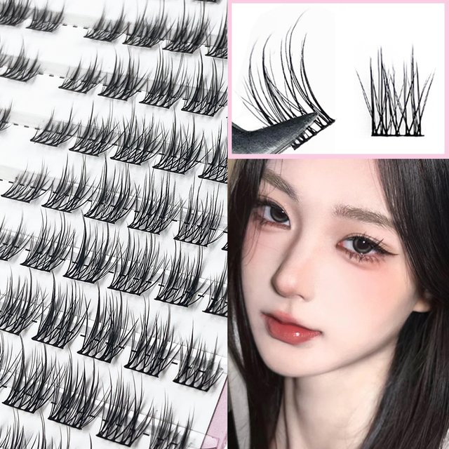 120 Cluster Camellia Flower False Eyelashes Fuffy Individual Lashes Clusters Eyelash Extension Manga Lashes Anime Lash Makeup