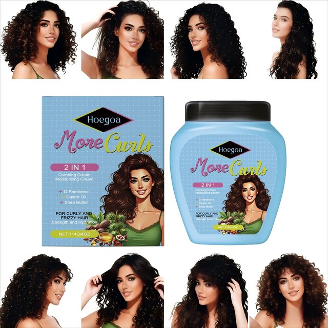 Combing Cream Conditioner for Curly Frizzy Hair Repair Restore Damaged Hair Strengthen Roots Nourish Wash-Free Conditioner